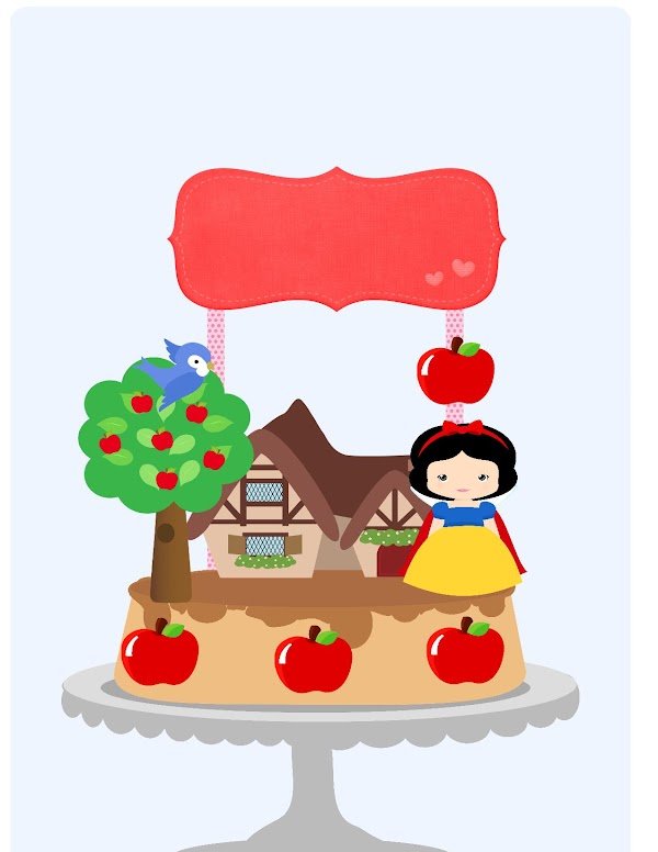 Cake Topper Blancanieves y los Siete Enanitos en Pastel