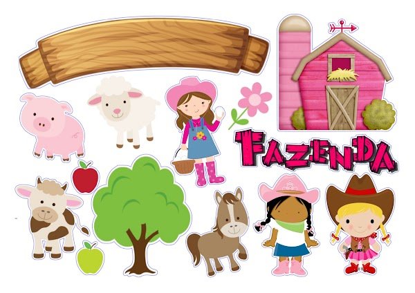 Cake Topper La Granja Niña Granjerita (PDF + JPG)
