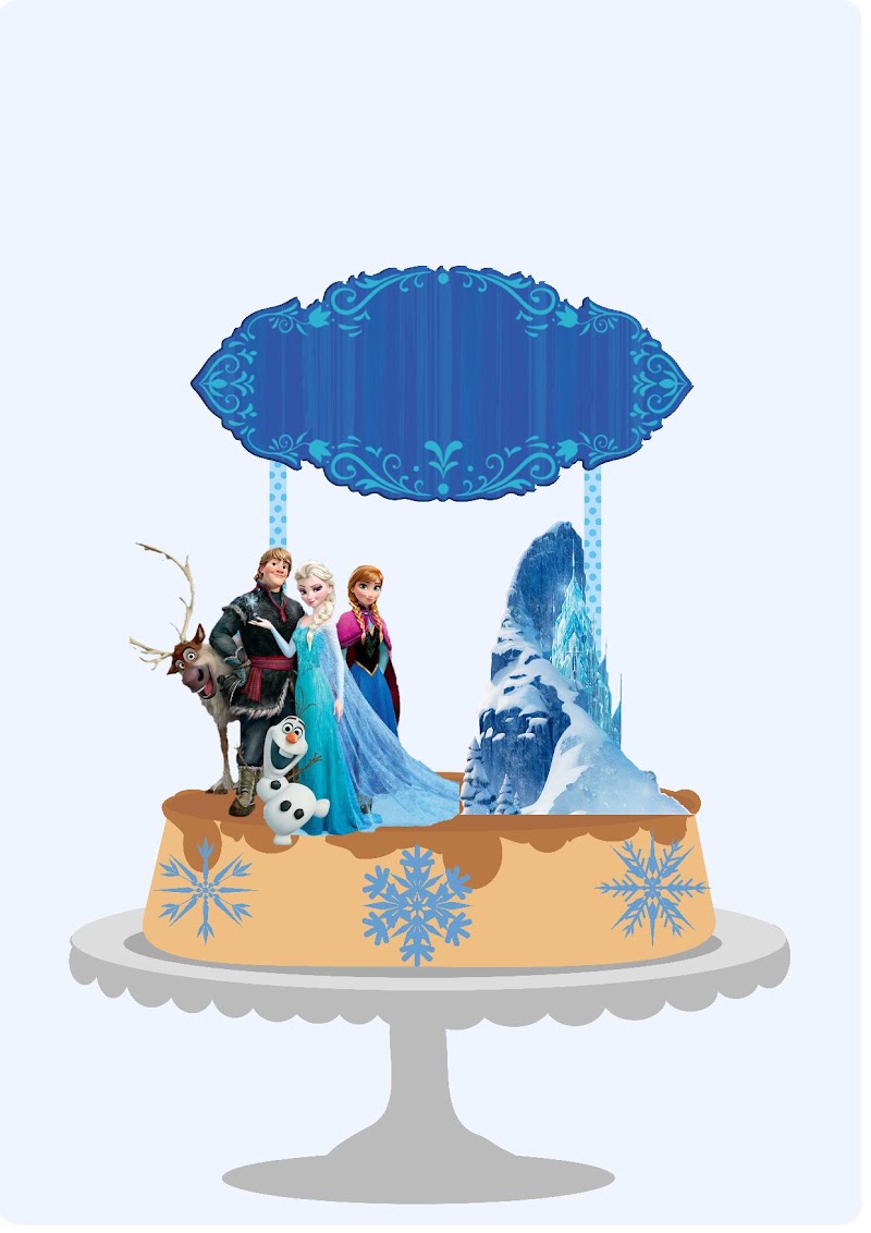 Cake Topper Frozen Elsa y Anna en Pastel de Ensueño