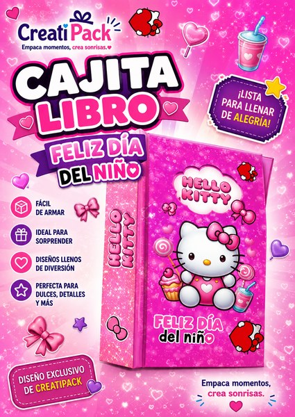 Molde Imprimible Caja Libro Sorpresa
