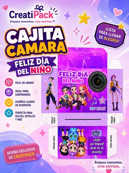 Molde Imprimible Cajita Cámara Fotográfica