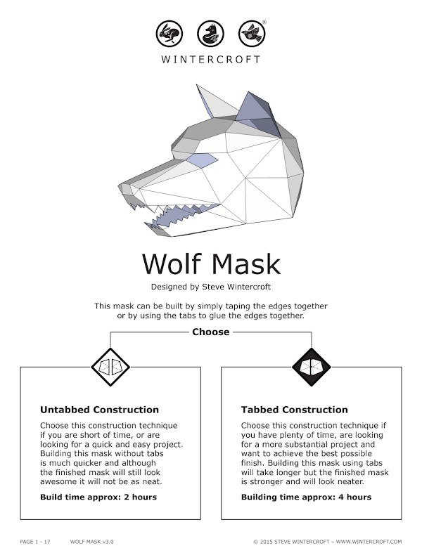Wintercroft Máscara de Lobo (Wolf Mask)