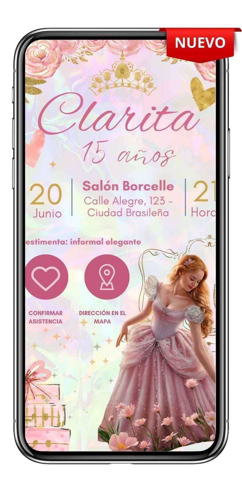 15 Años Floral & Glitter
